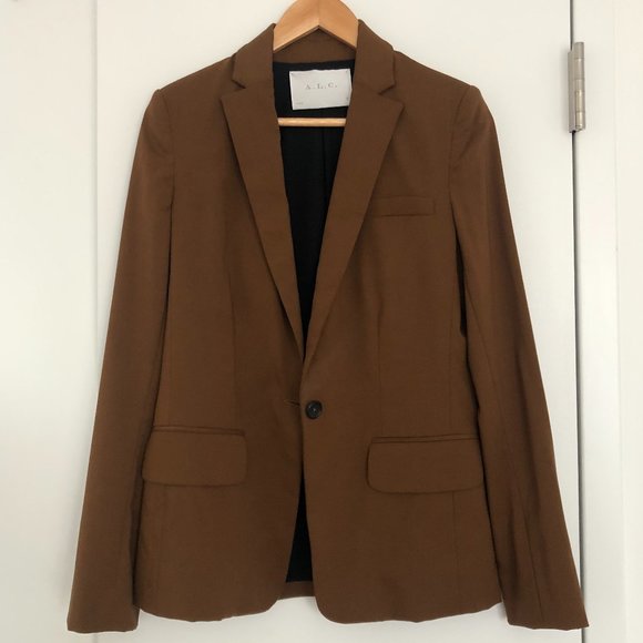 A.L.C Caramel Brown Blazer Size 2 - Picture 1 of 6
